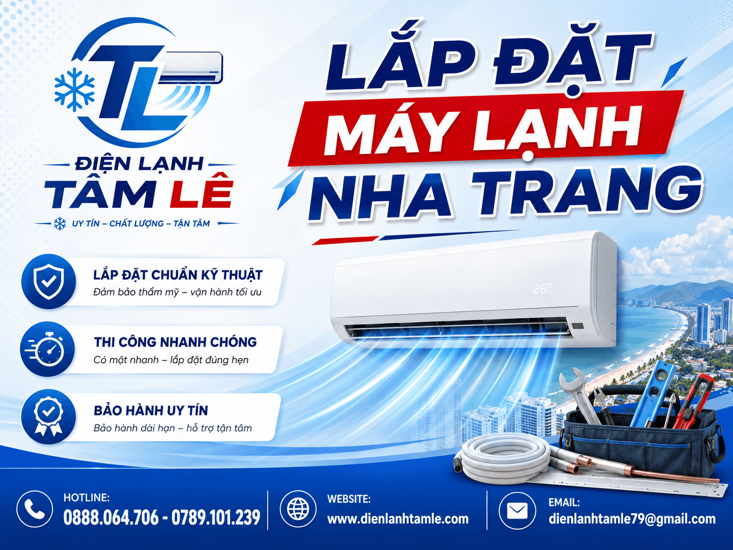 Dịch Vụ Lắp Đặt Máy Lạnh Uy Tín Chuyên Nghiệp Tại Nha Trang