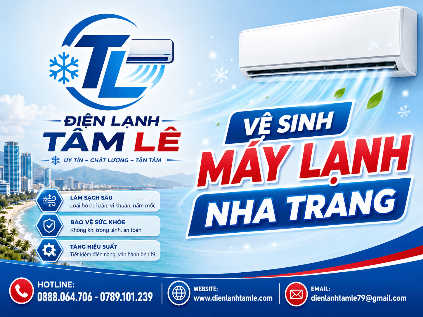 Dịch Vụ Vệ Sinh Máy Lạnh Tận Nhà Chuyên Nghiệp Tại Nha Trang