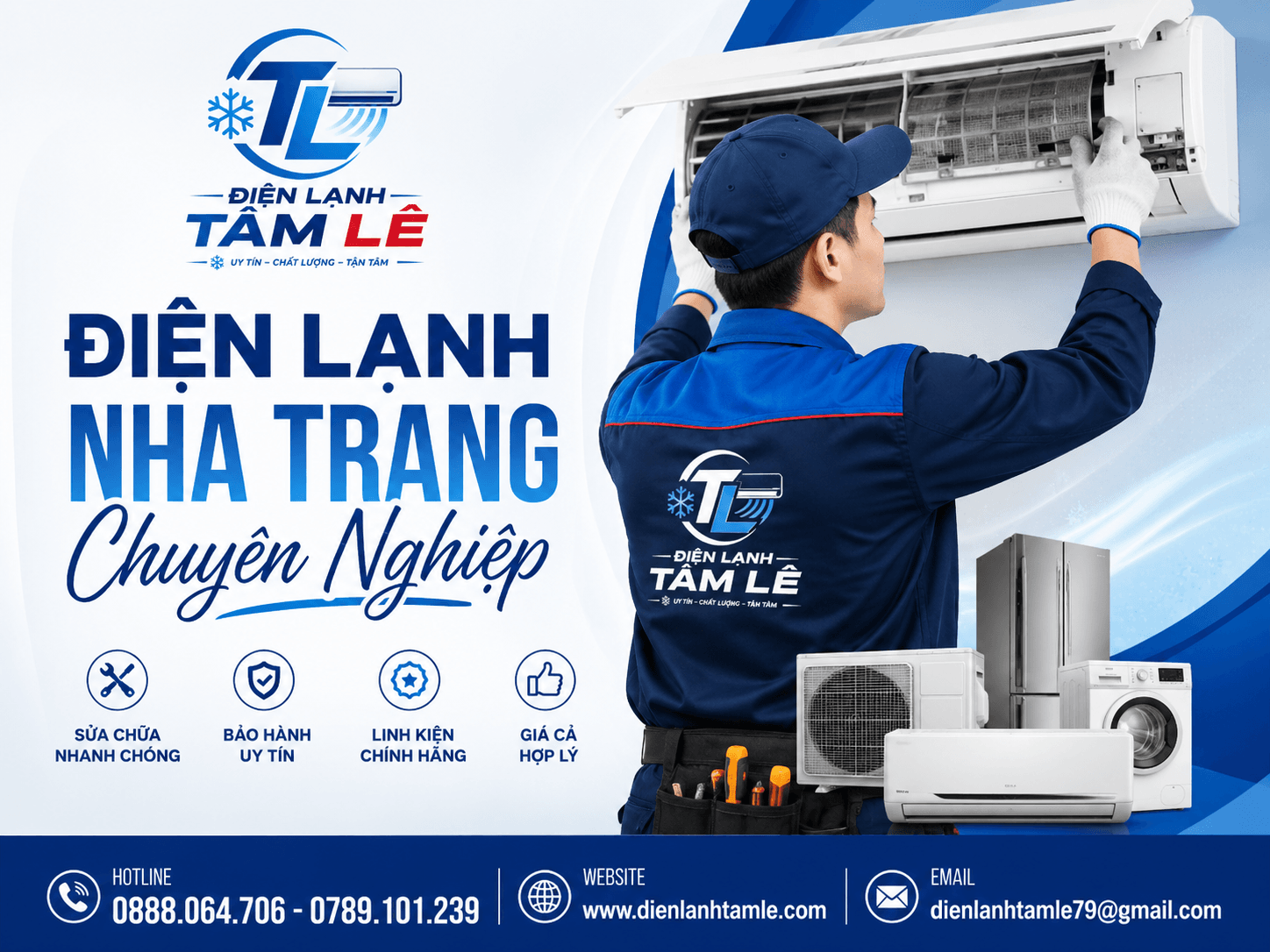 Dịch Vụ Điện Lạnh Nha Trang Uy Tín – Điện Lạnh Tâm Lê